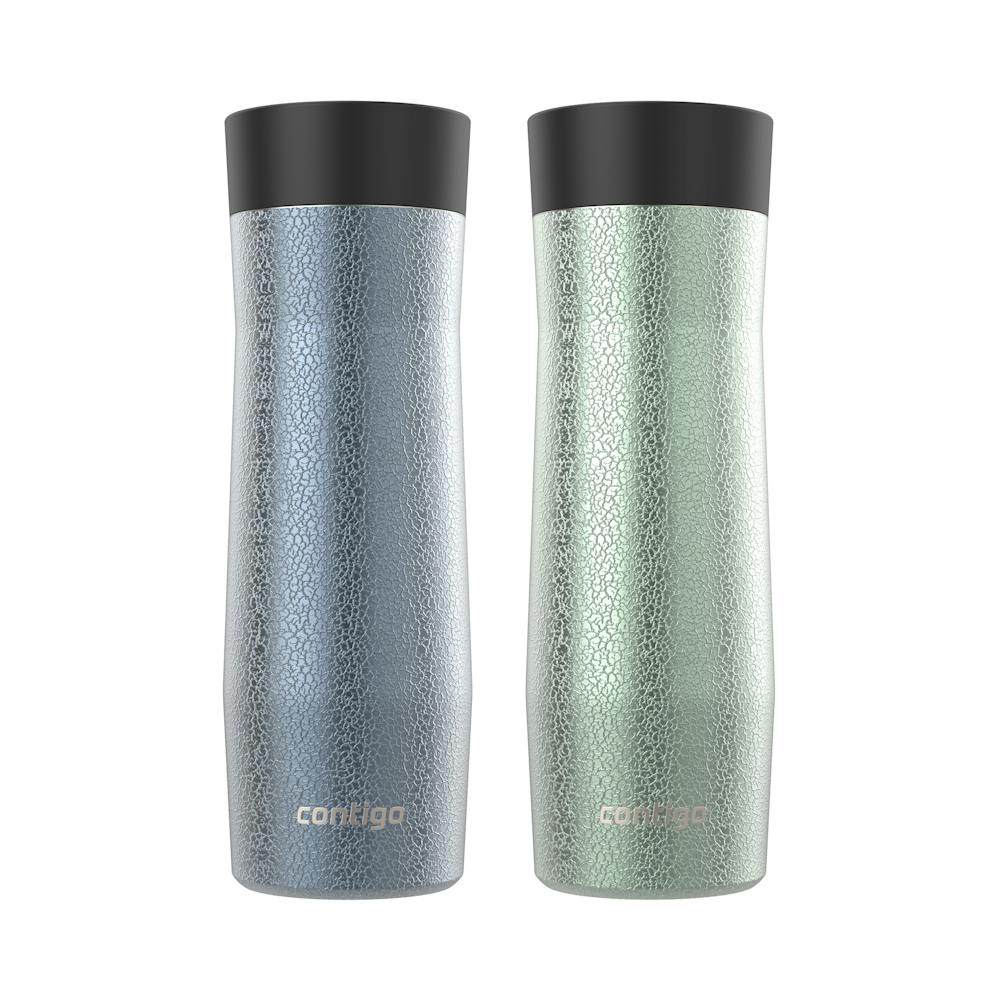 Contigo® West Loop 3.0 Stainless Steel Travel Mug with AUTOSEAL® Lid, 20oz, 2-Pack - Crystal Lakeside & Crystal Agave