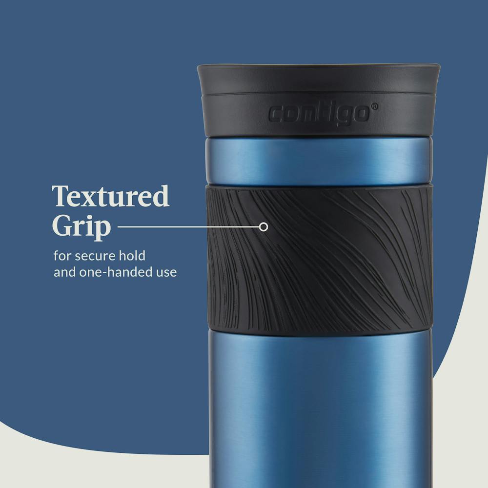 SNAPSEAL™ Insulated Stainless Steel Travel Mug with Grip, 20 oz - Blue Corn