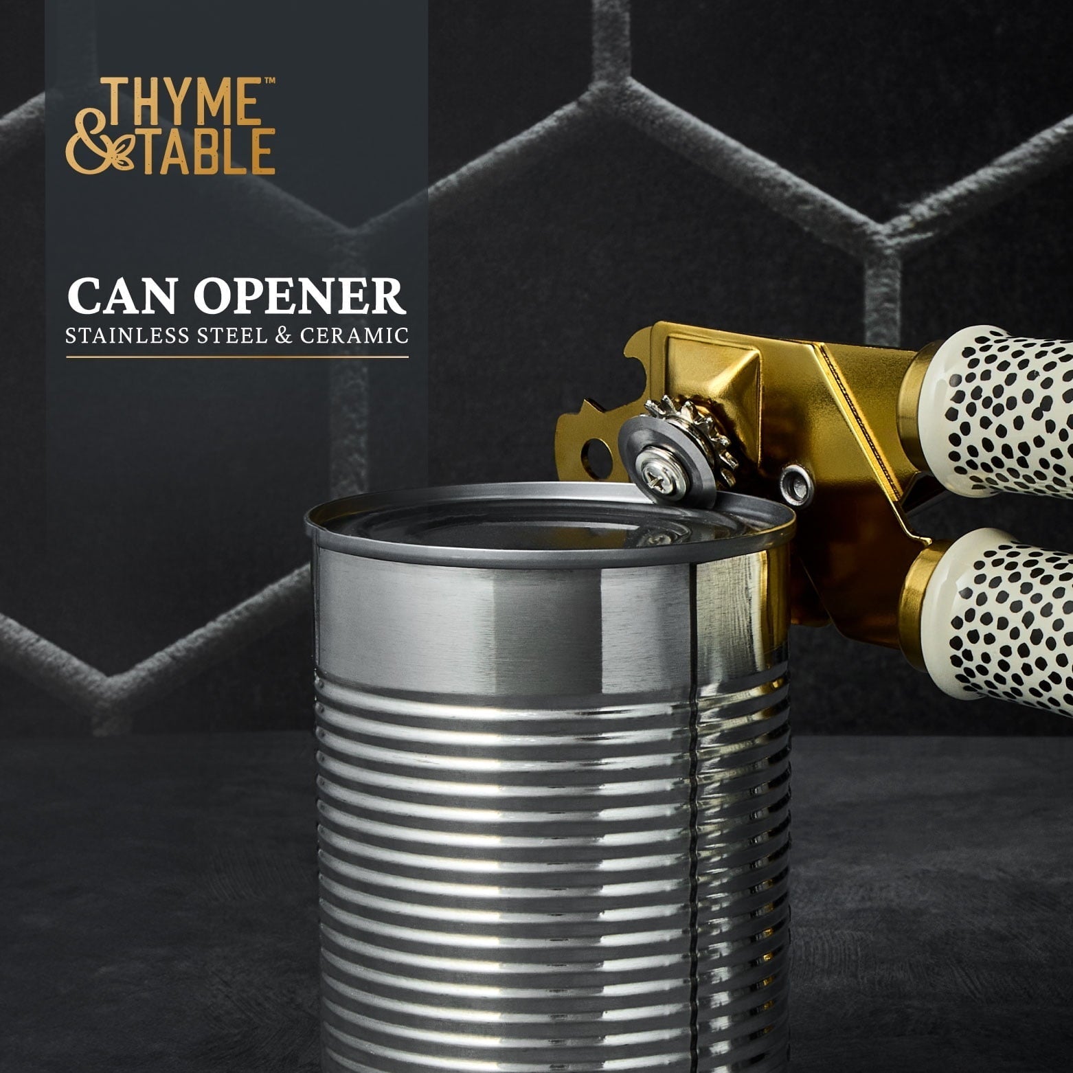 Can Opener with Ceramic Dot Handle
