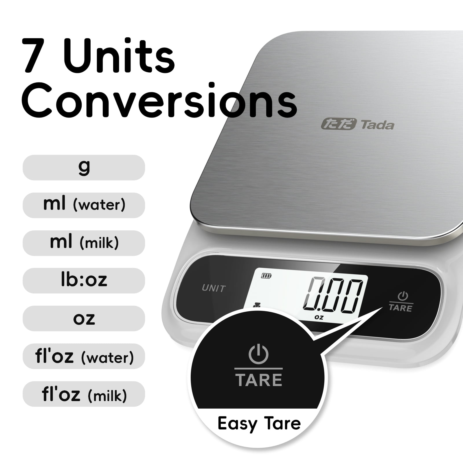 22 lb Food Kitchen Digital Scale with 0.05oz Precision Waterproof, Type-C Charging, Ounces and Grams for We...